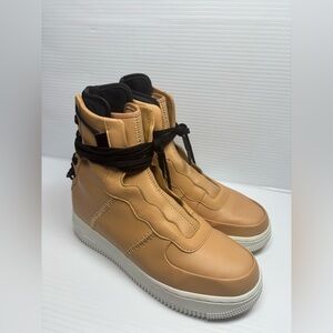 NIKE‎ AF1 Air Force 1 Rebel XX Women’s Sz 9 Praline Tan Black High Top Sneakers